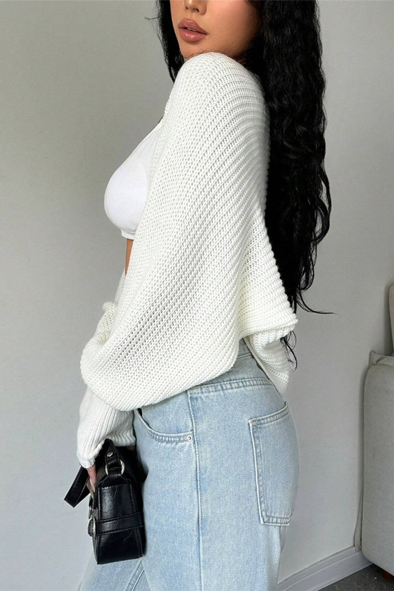 Cozy Open Front Cardigan Shrug