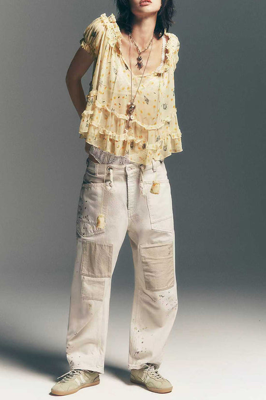 Edgy High-Waist Straight Jeans