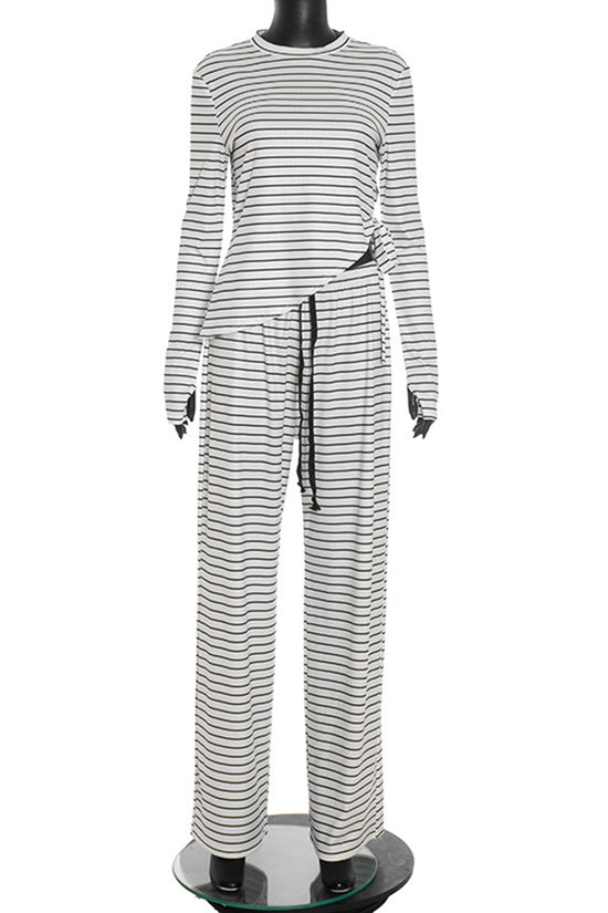 Striped Long Sleeve Pants Set