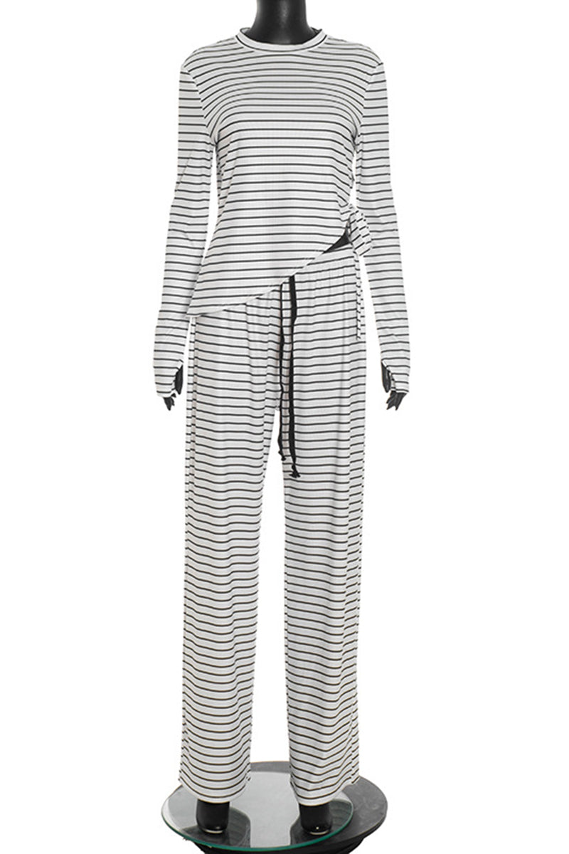 Striped Long Sleeve Pants Set