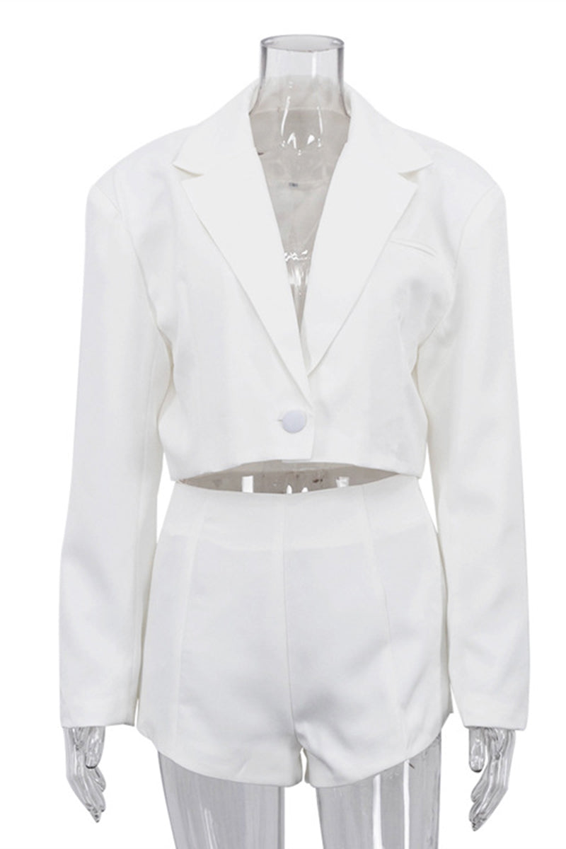 Cropped Blazer and Shorts Set