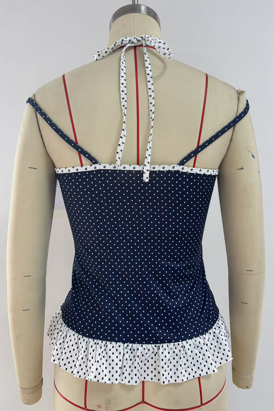 Polka Dot Peplum Camisole