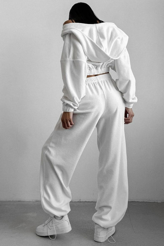 Cozy Hooded Zip-Up Activewear Set