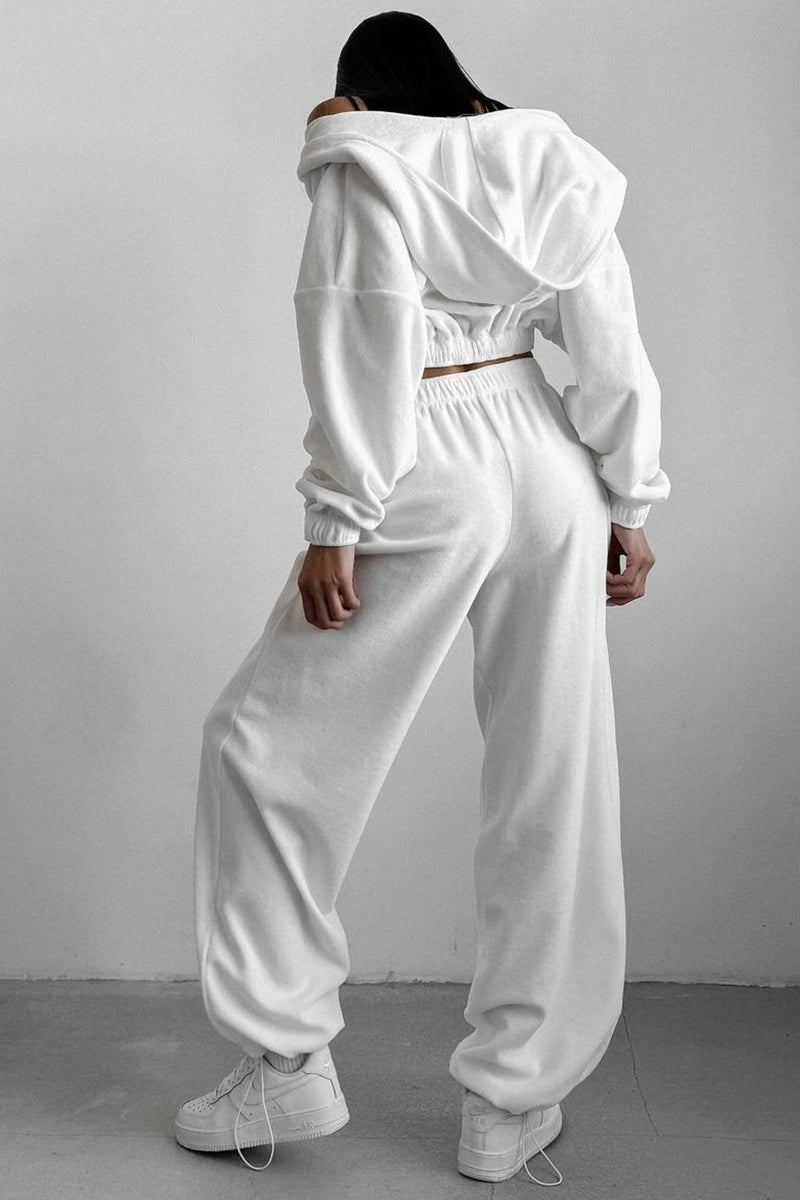 Cozy Hooded Zip-Up Activewear Set