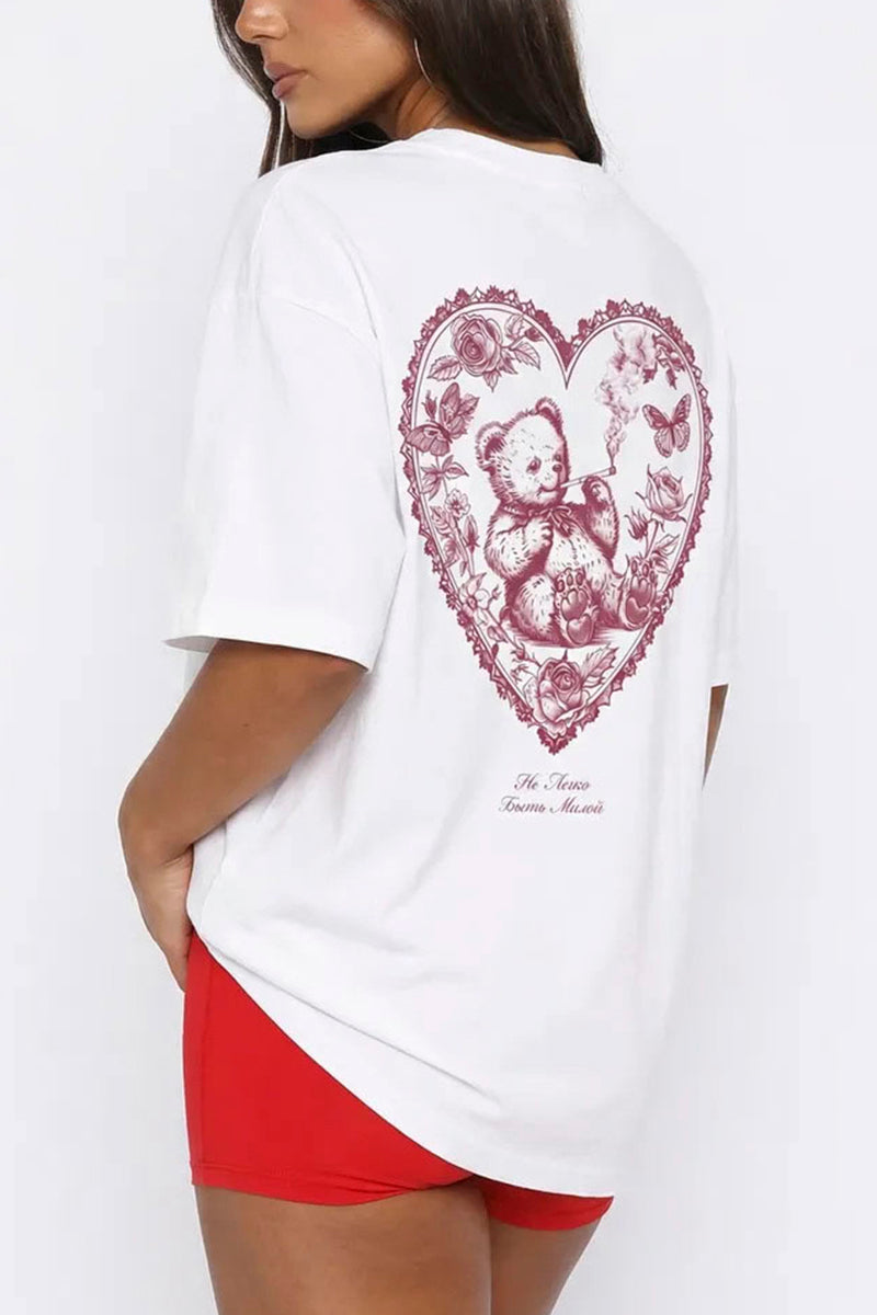 Heart Graphic Oversized T-Shirt