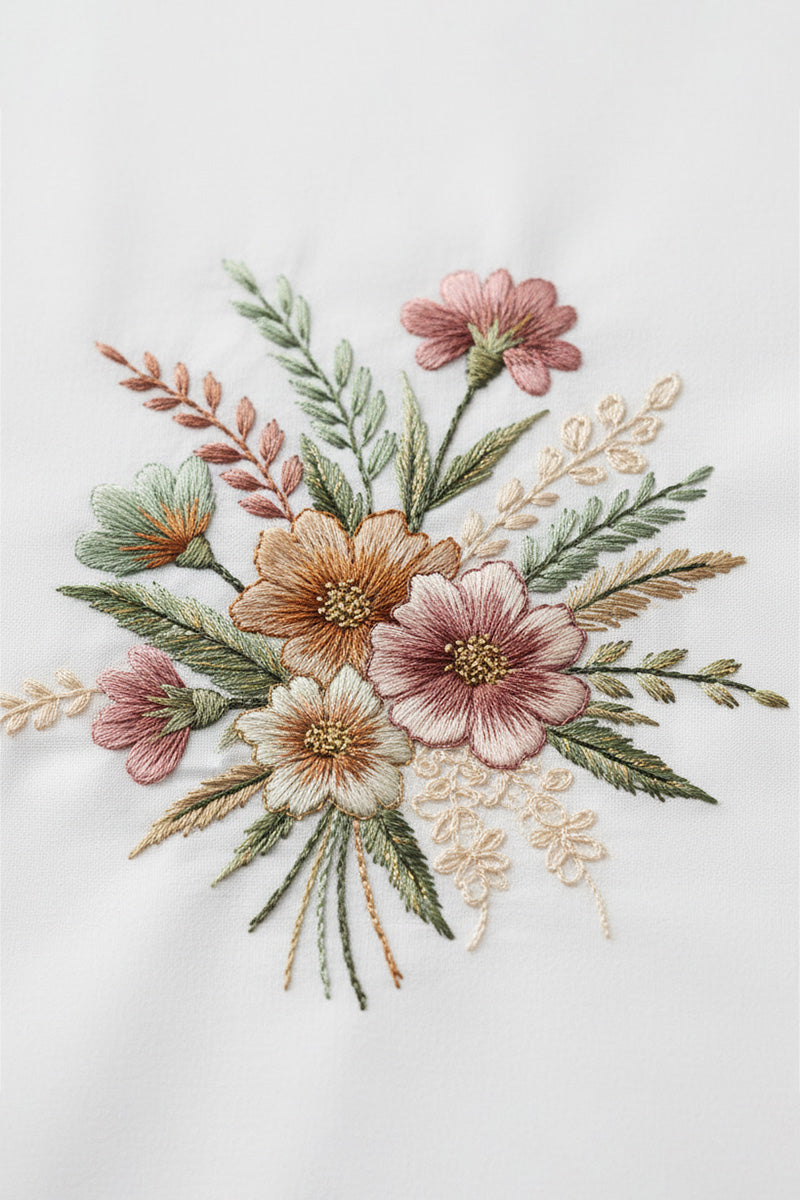 Petite Floral Embroidered T-Shirt