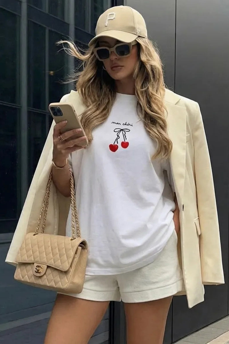 Charming Cherry Graphic T-Shirt