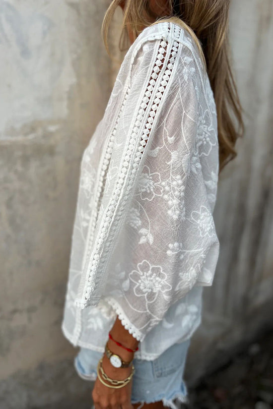 Floral V-Neck Blouse