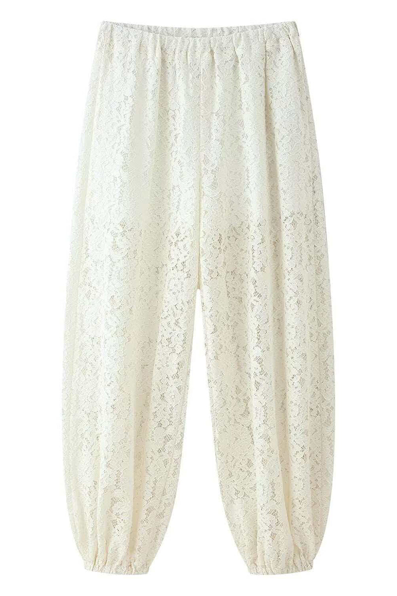 Elegant Lace Casual Pants