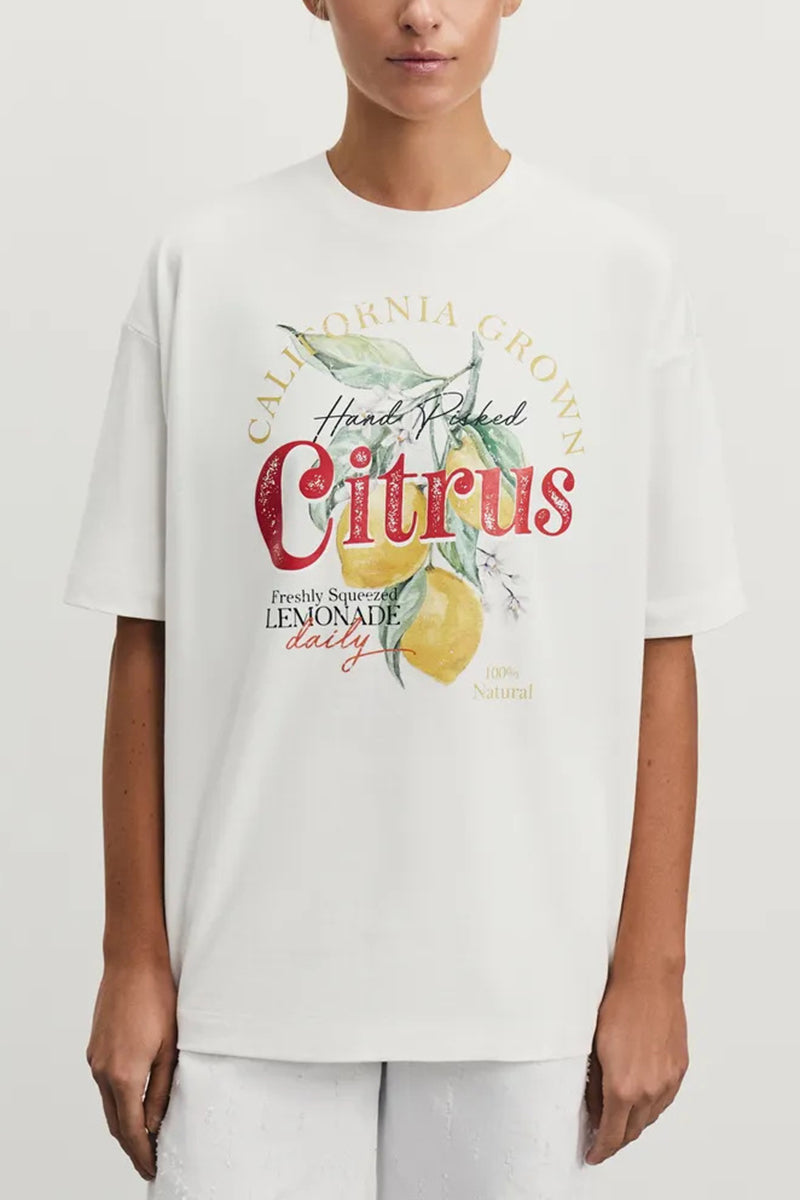 Citrus Graphic Oversized T-Shirt