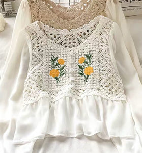 Floral Crochet Blouse