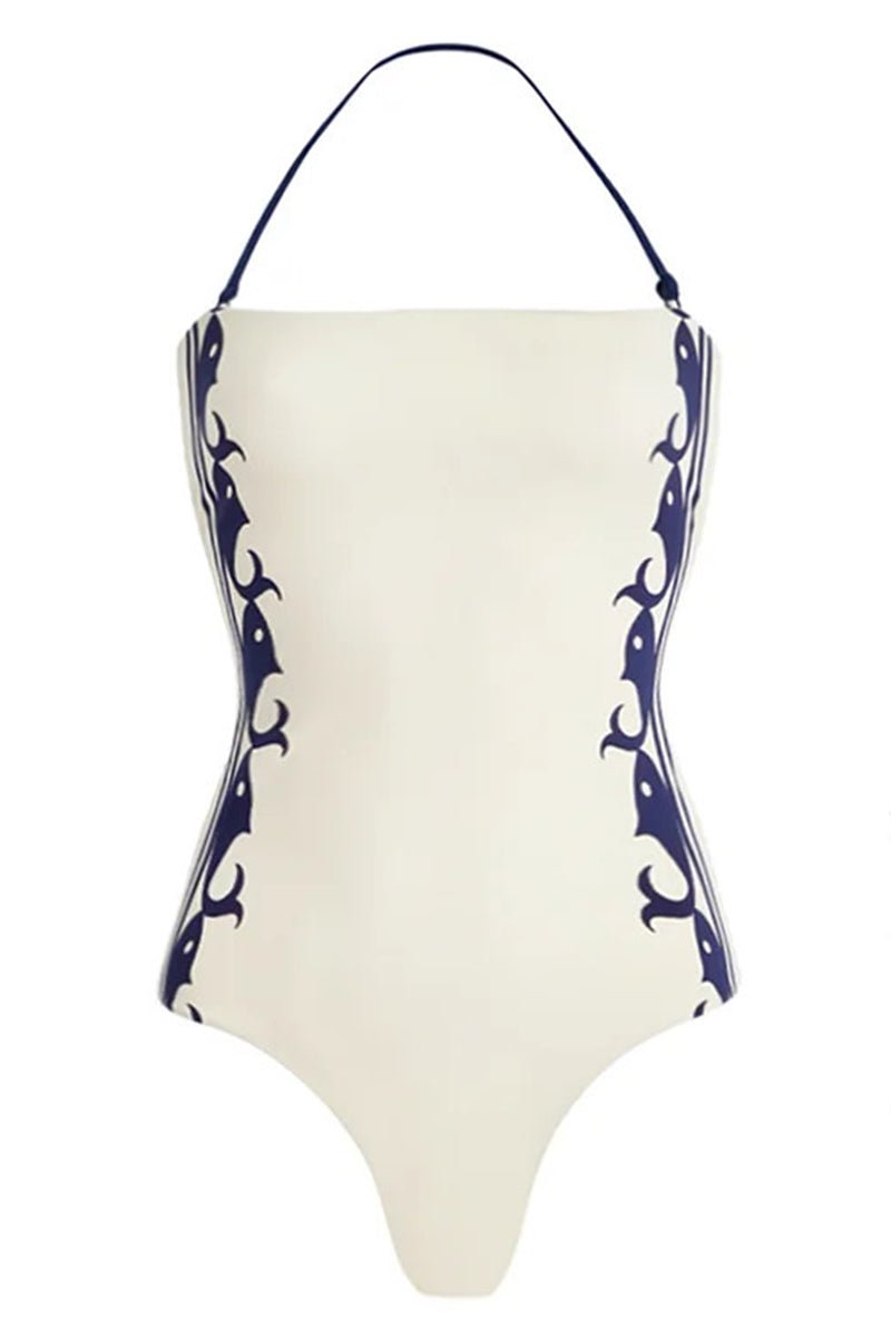 Elegant Halter One-Piece Swimsuit