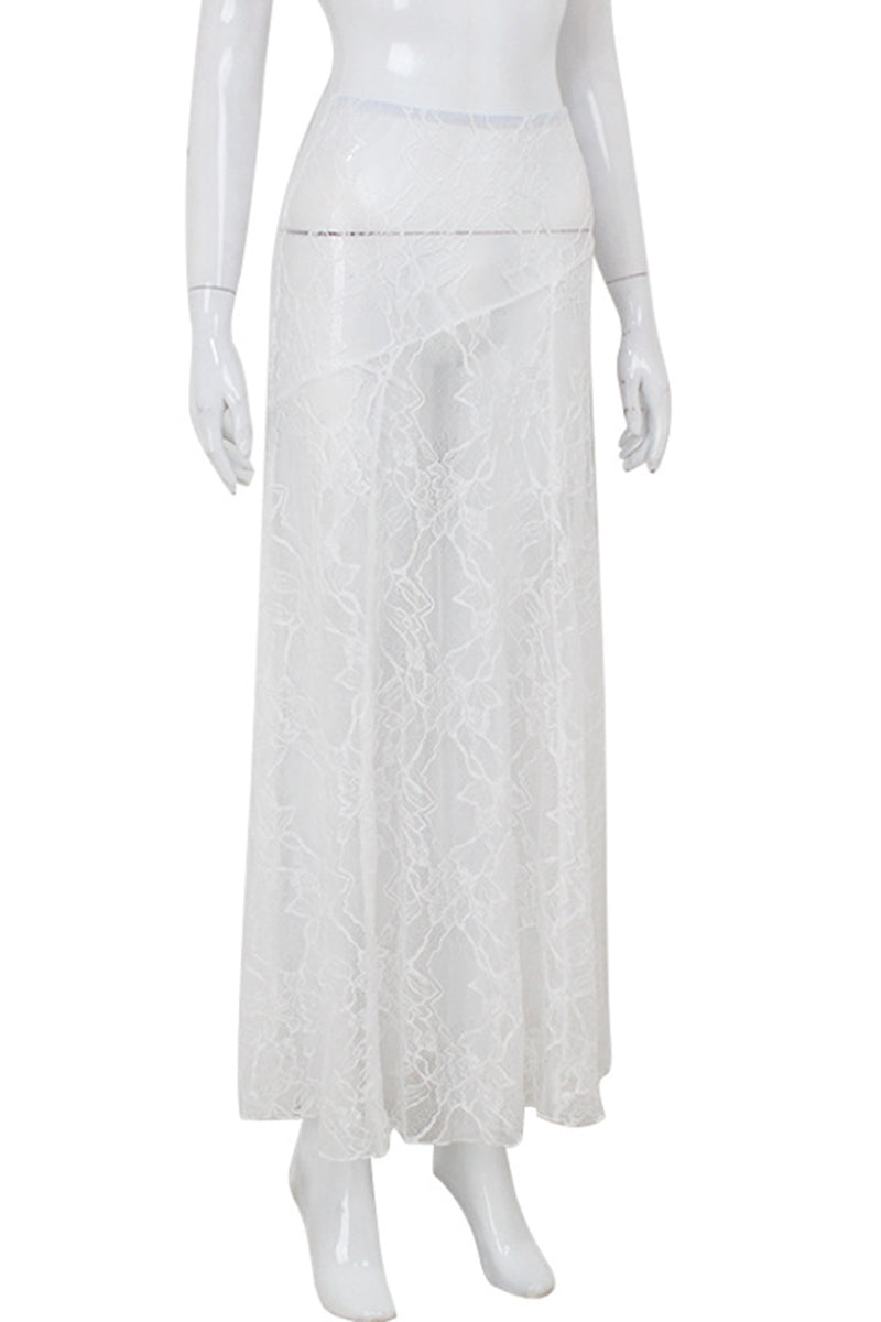 Delicate Lace Midi Skirt