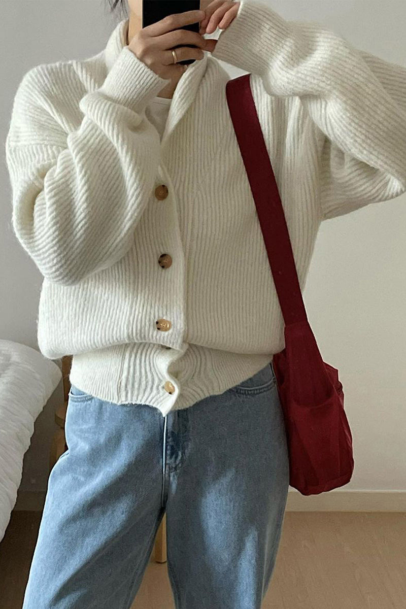 Cozy Button-Front Cardigan