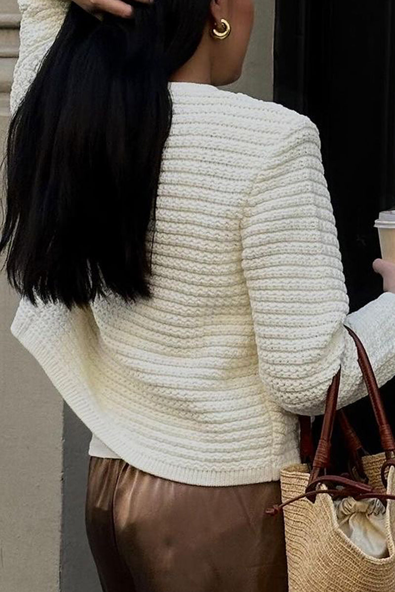 Textured Buttoned Jacket