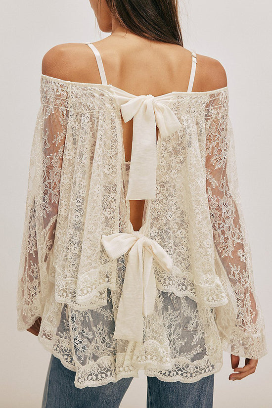 Off-Shoulder Layer Lace Top