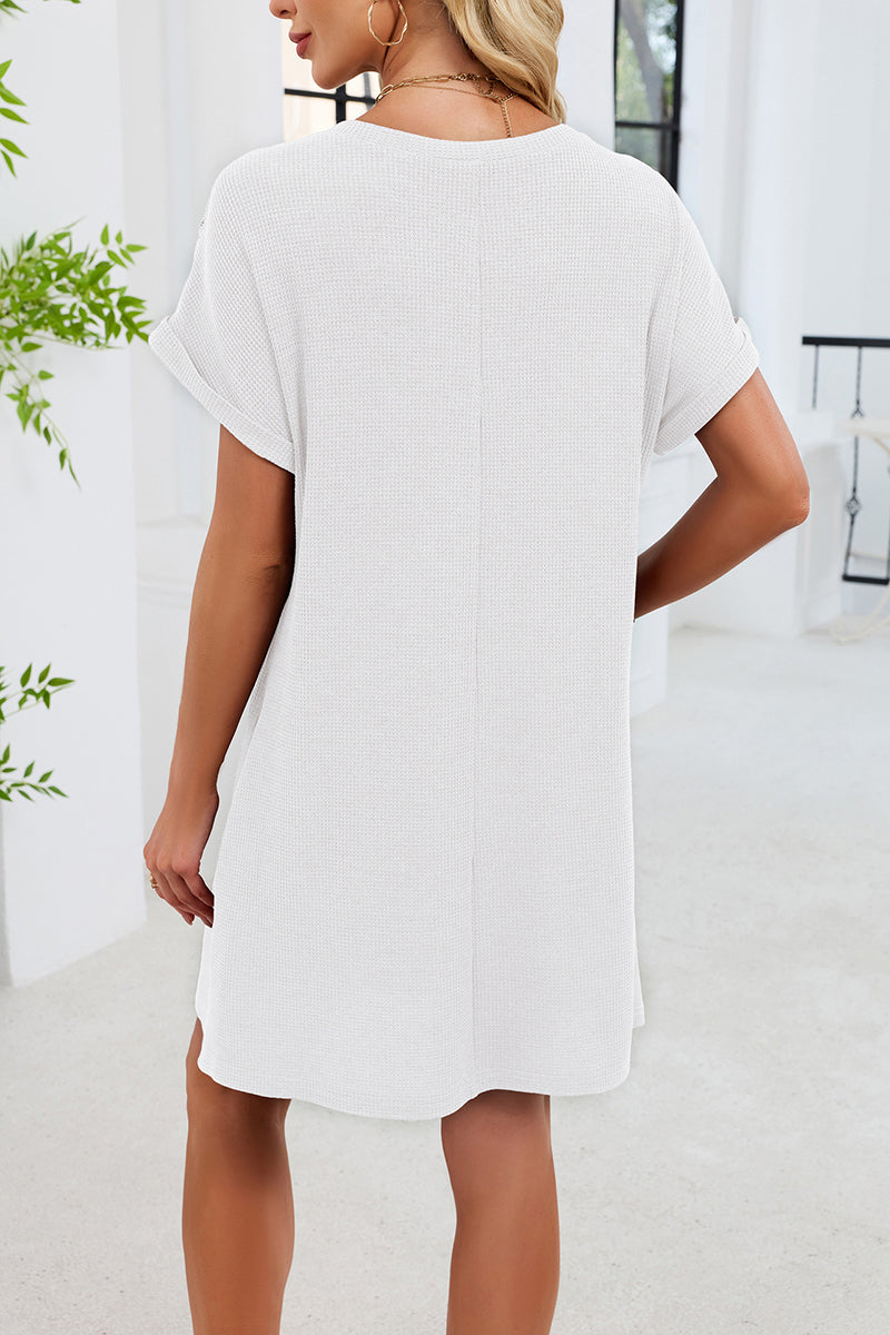 Chic Lace Sleeve Casual Dress