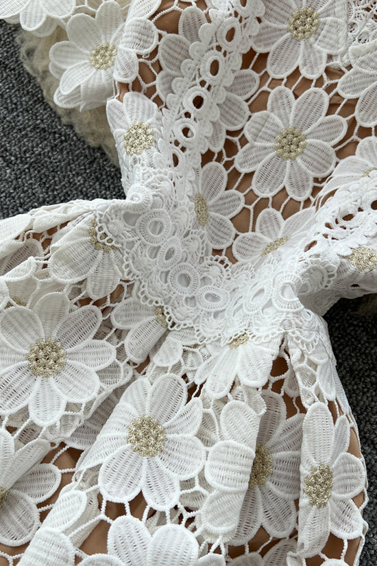 Floral V-Neck Casual Midi Dress