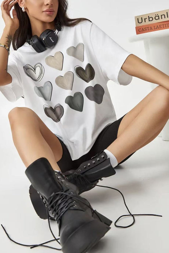 Heart Graphic Oversized T-Shirt