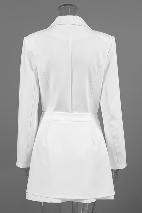 Wrap Tie Belt Long Sleeve Mini Dress