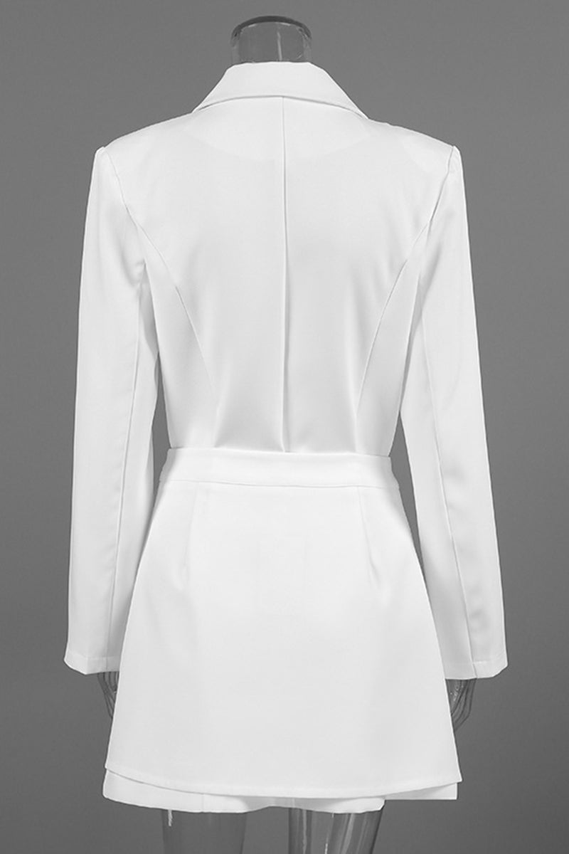 Wrap Tie Belt Long Sleeve Mini Dress