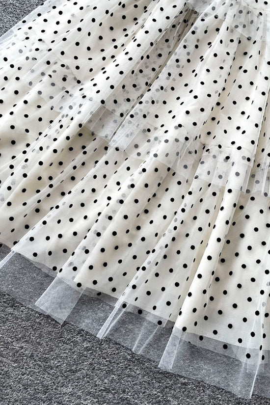 Polka Dot Sleeveless Casual Dress