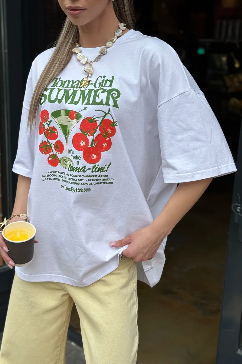 Tomato Graphic Oversized T-Shirt