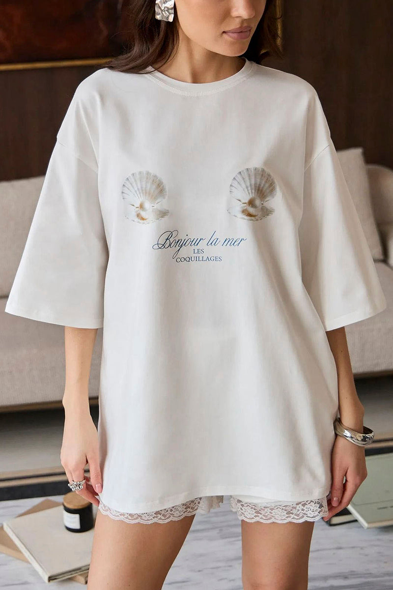 Stylish Graphic Shell Print T-Shirt