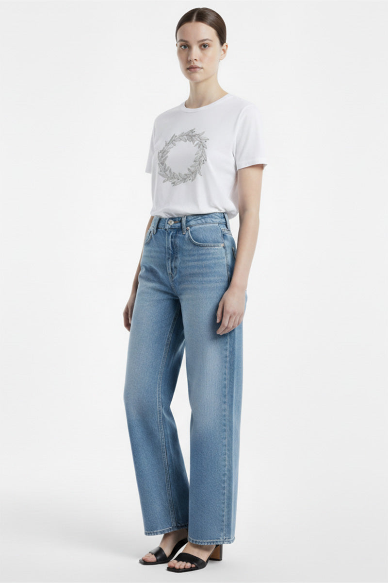 Laurel Wreath Embroidered T-Shirt