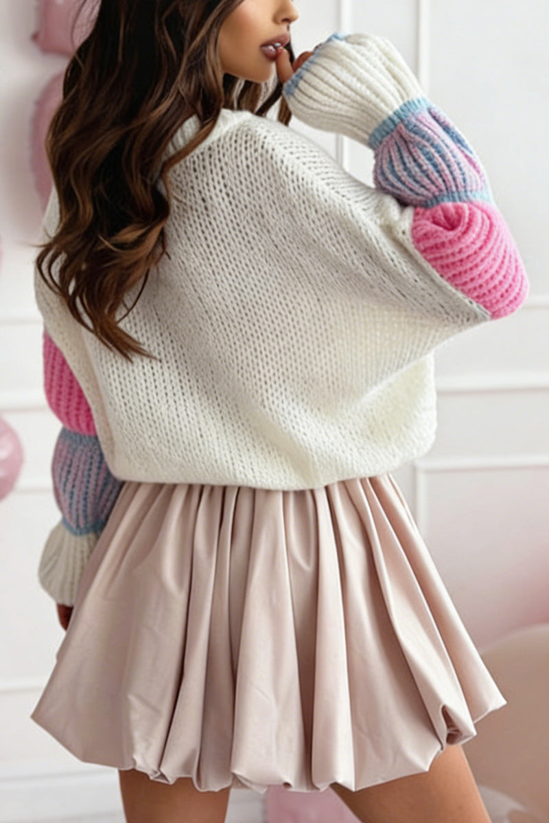 Color Block Knit Sweater