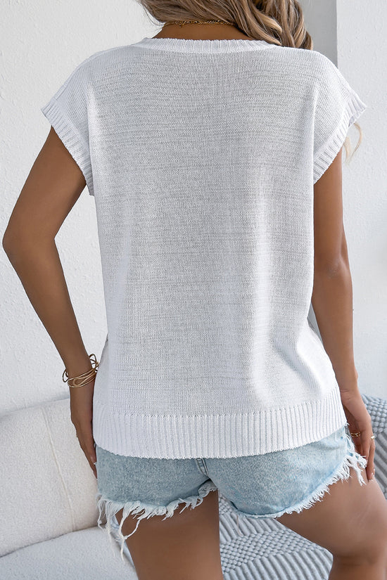 Cable Knit Sleeveless Sweater