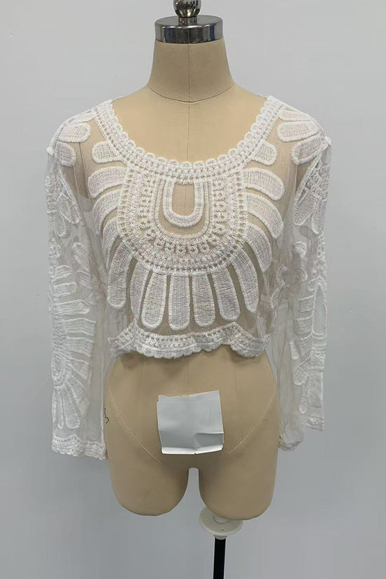 Boho Crochet Cover-Up Top