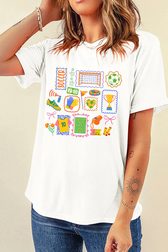 Preppy Soccer Doodle Tee