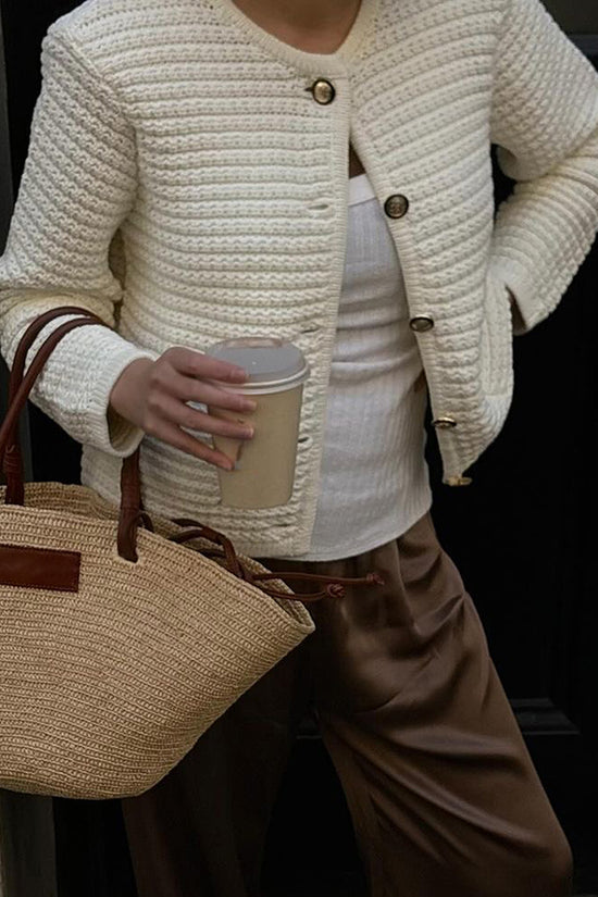 Textured Buttoned Jacket