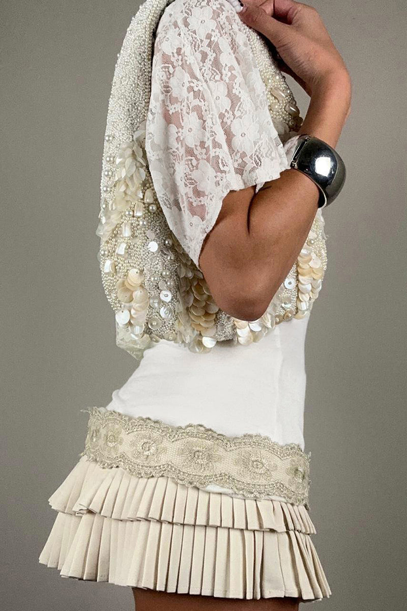 One-Shoulder Lace Casual T-Shirt