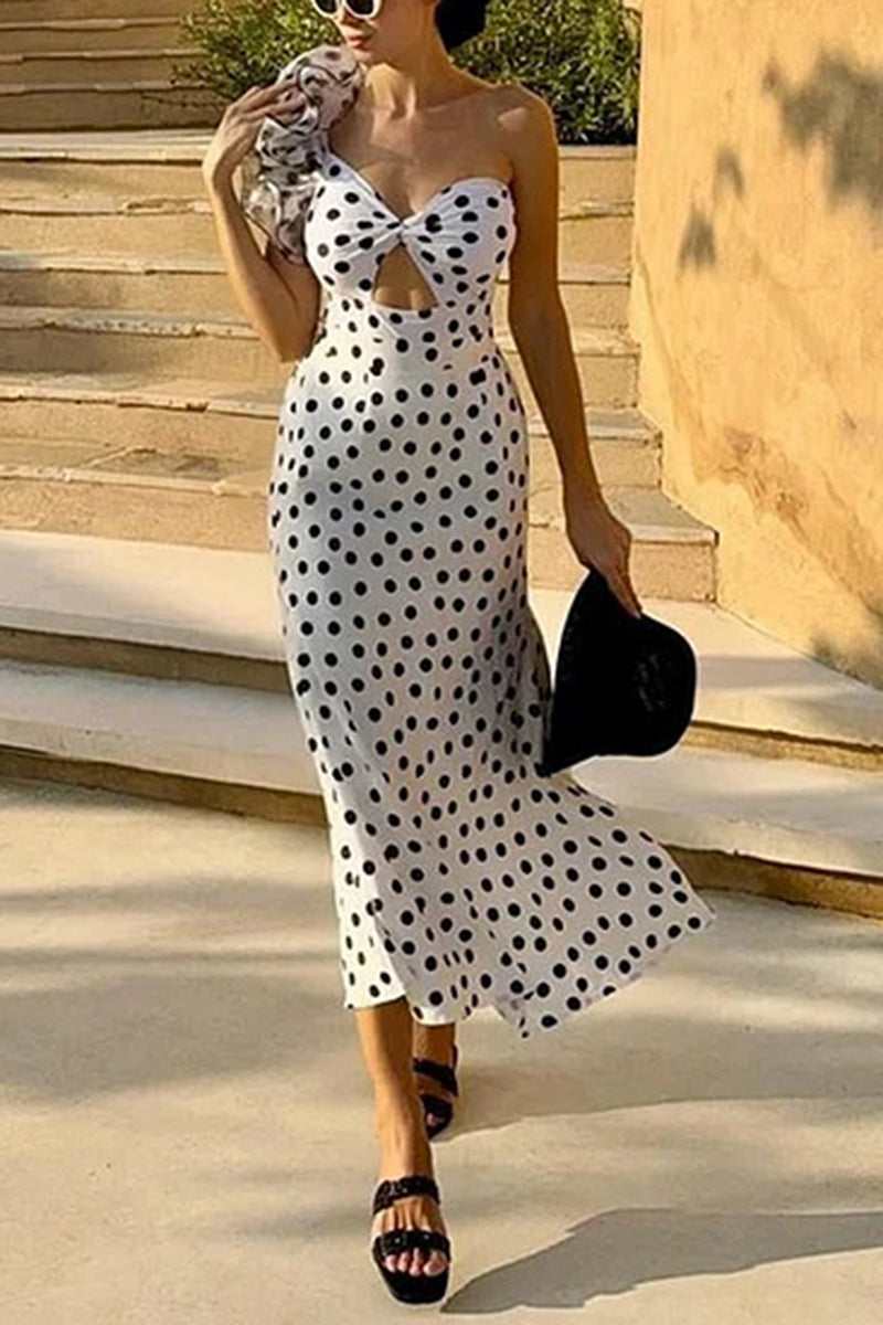 Polka Dot Ruffle Bikini Set