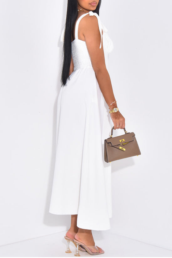 Elegant Bow-Tie Sleeveless Casual Dress