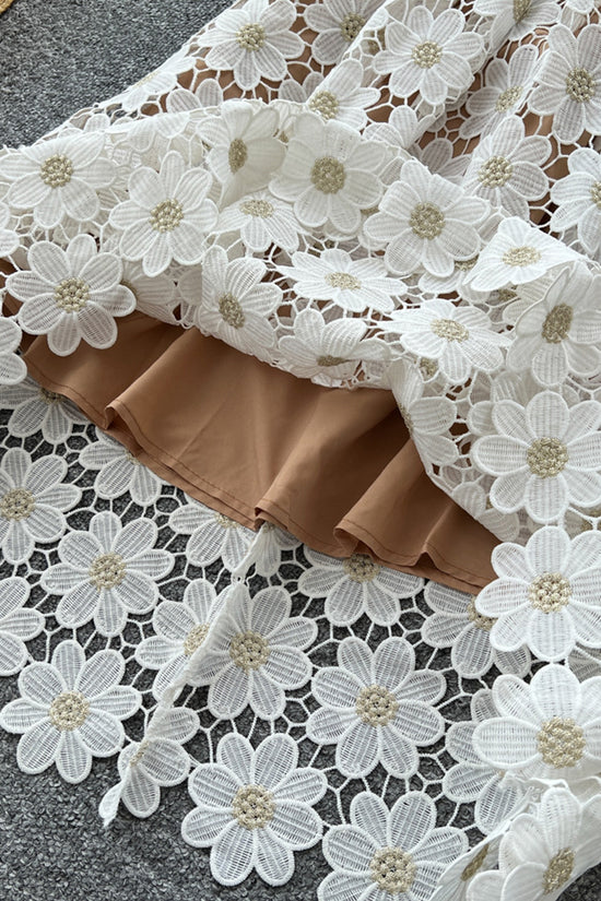 Floral V-Neck Casual Midi Dress