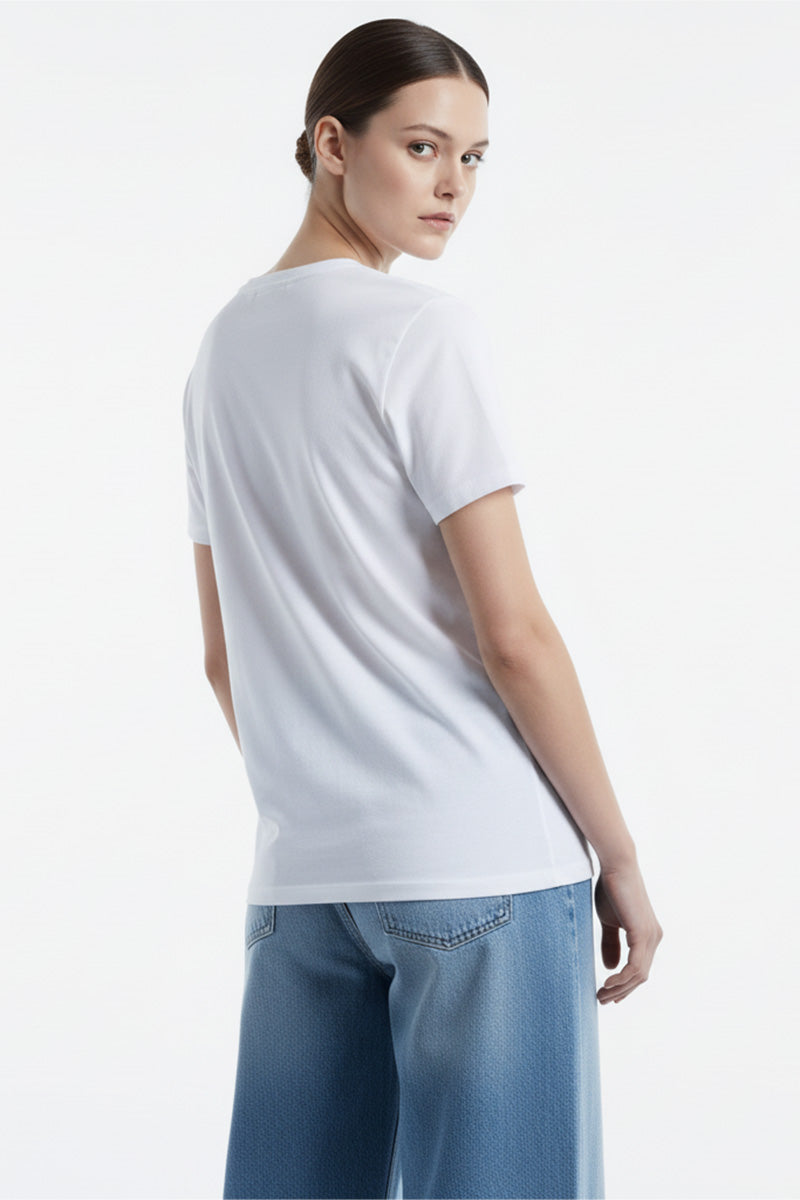 Botanical Bloom Embroidered T-Shirt