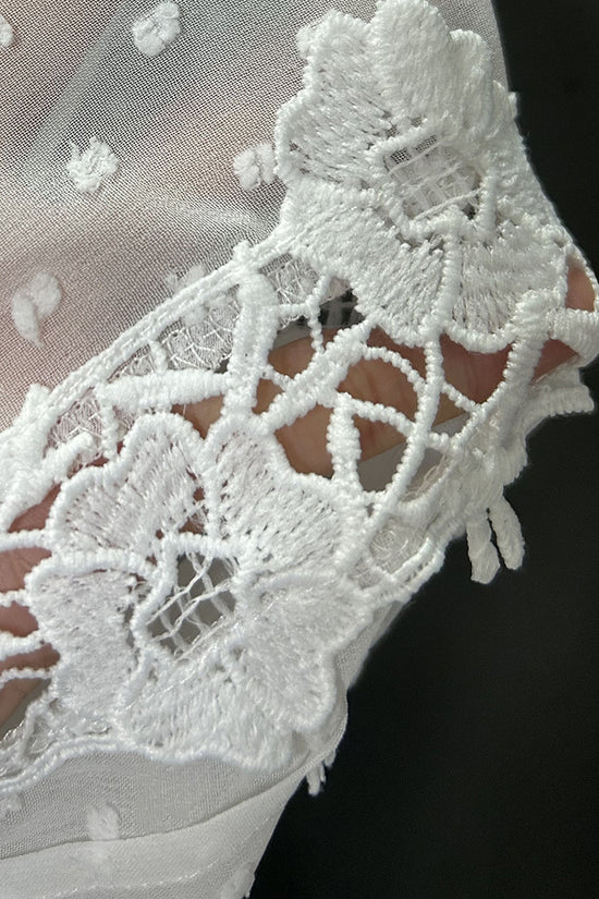Elegant Lace Trim Blouse