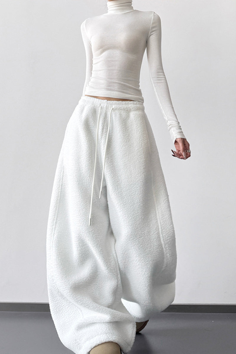 Oversized Drawstring Casual Pants