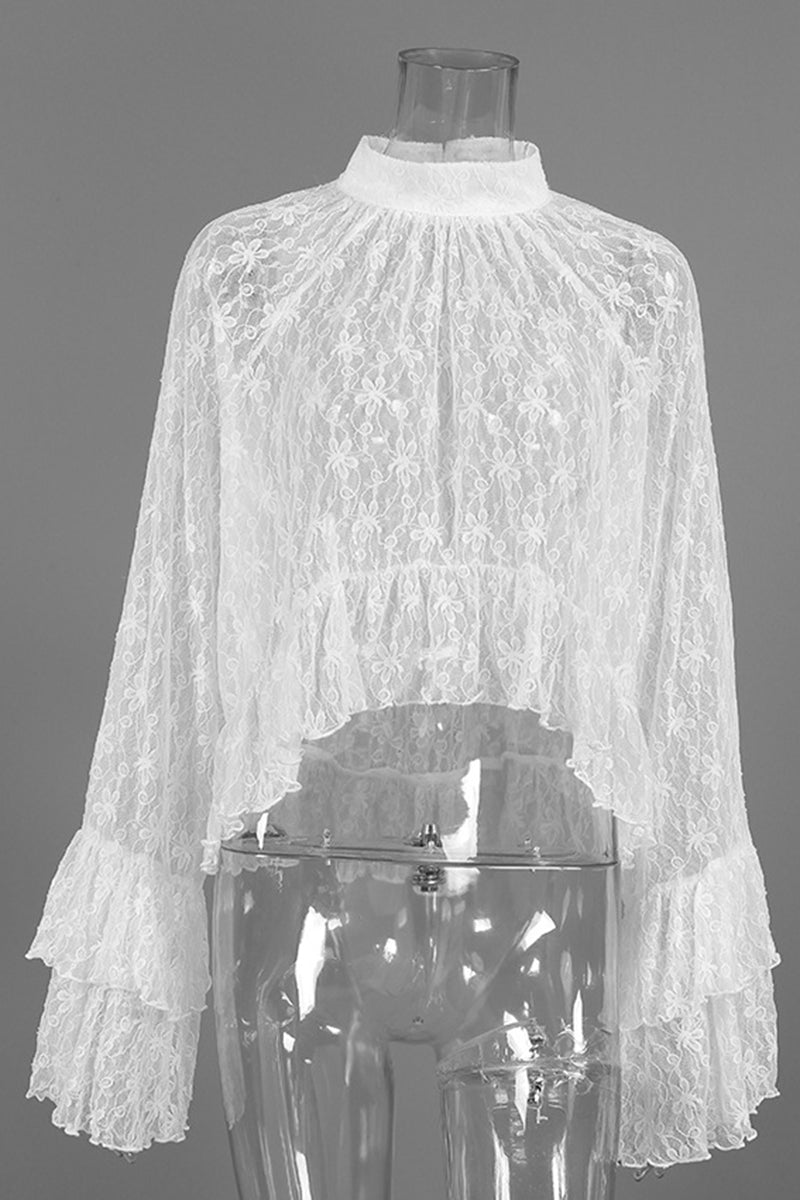 Elegant Lace High Neck Blouse