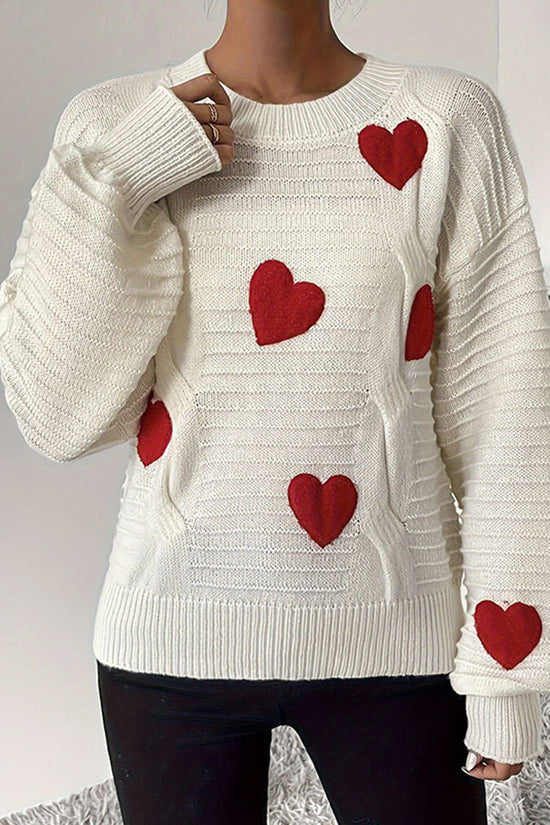 Heart Accent Cozy Sweater