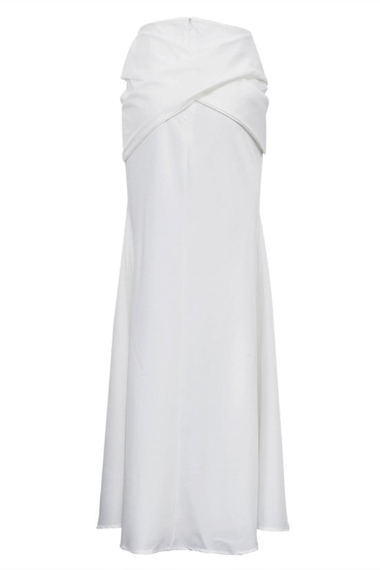 Elegant Draped Midi Skirt
