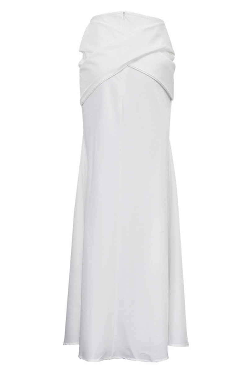 Elegant Draped Midi Skirt
