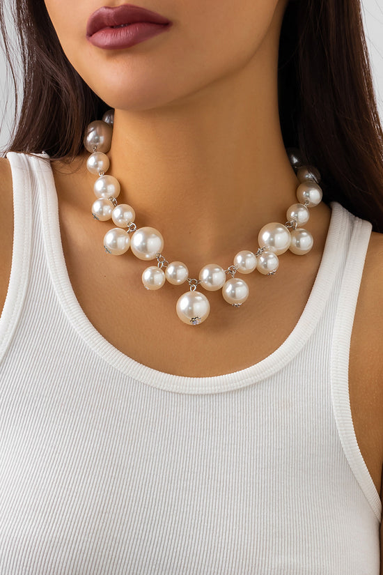 Elegant Pearl Statement Necklace