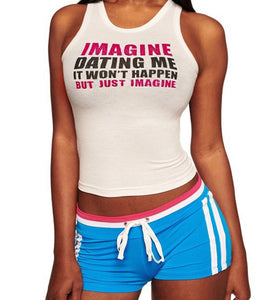 Letter Print Sleeveless Tank Top