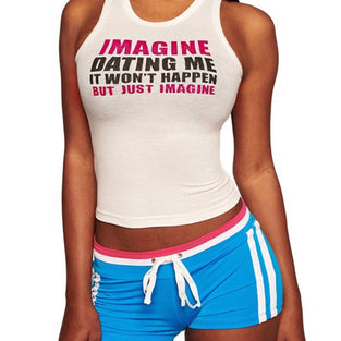 Letter Print Sleeveless Tank Top