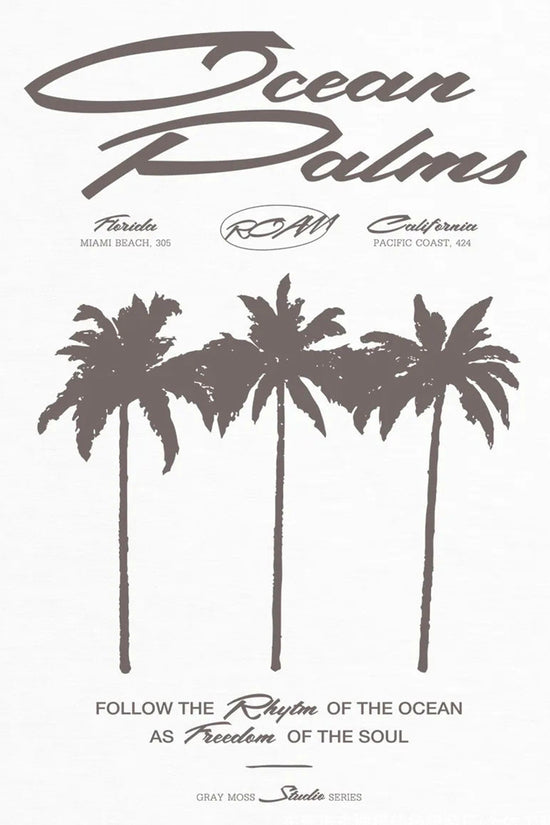 Palms Graphic Oversized T-Shirt