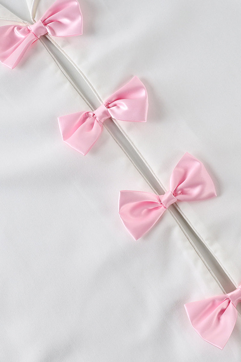 Elegant Bow-Tie Loungewear Set